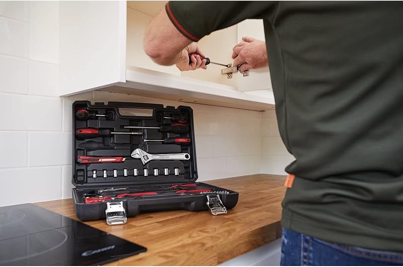 70382 Redline Tool Kit (43 pezzi) DIY Toolkit, rosso e nero, taglia unica
