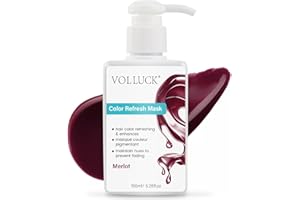 VOLLUCK Color Depositing Conditioner, 3-in-1 Cruelty-free Color Depositing Hair Mask for Enhances Shine & Softness, Non-foaming for All Hair Types (Merlot, 5.28 Fl oz)