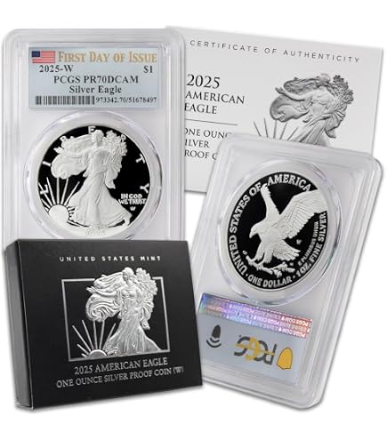 2025 W 1 oz American Silver Eagle Coin PF-70 Ultra Cameo $1 NGC