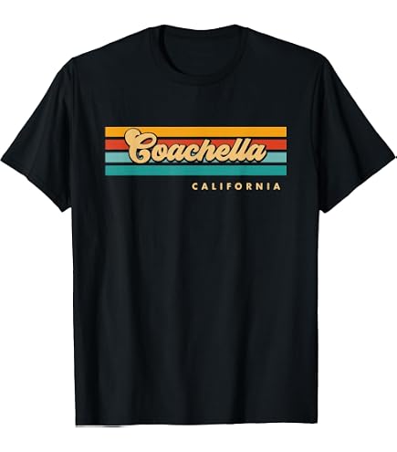 Amazon.com: Coachella, CA Vintage Evergreen Sunset Eighties Retro