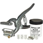 Stone Manufacturing Tattoo Outfit with Ear Release-Standard 3/8in (0-9) 2515 Black 3/8
