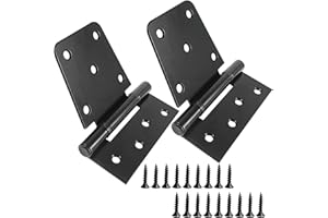 AYAYGD Heavy Duty Gate Hinges 3.5Inch, 2 Pack Black Iron Door Hinges for Wood Sheds, Barns, Fences, and Swing Doors, Rustproof and Easy Installation with Screws Included