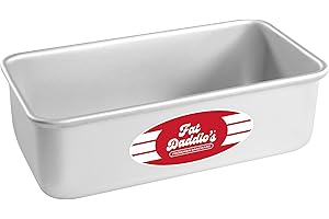 Fat Daddio's BP-5643 Anodized Aluminum Bread Loaf Pan, 9 x 5 x 2.5 Inch