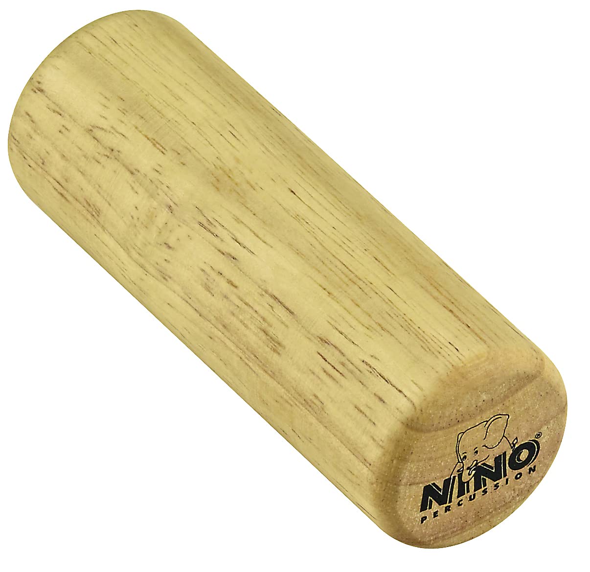 Nino Percussion Wood Shaker Instrument - Large Wood Shaker for Children from 3 Years - Cylindrical Musical Instrument - Siam Oak, Natural (NINO2)
