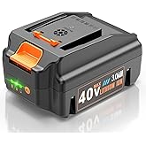 ARyee 40V 3.0Ah WA3580 Replacement for Worx 40V Battery Compatible with Worx 40 Volt Tools WG180 WG280 WG380 WG580 (Not Fit for 2x20V Tools)