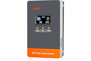 TEMANK PowMr 100A MPPT Solar Charge Controller 12V/24V/48V | 12 Units Parallel Support | Dual Cooling Fan & Wide Voltage | Compatible with Lithium/Lead-Acid Batteries | Overload Protection