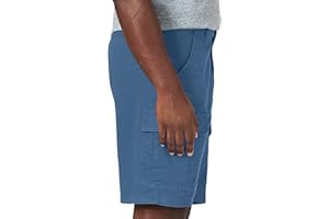 Bacrelax Men's Cargo Short Multi Pockets Twill Cotton Elastic Waist Causal Work Shorts Knee Length Classic Loose Fit Short