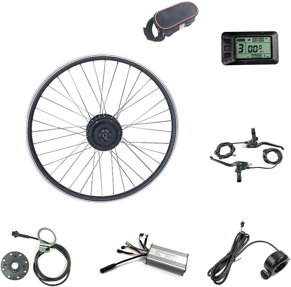 Schuck E-bike kit 48V 500W 20"/24"/26"/27.5"/28"/29"/700C Front Motor Wheel Electric Bicycle Conversion Motor Kit E-Bike Cycling with KT-LCD7 Display