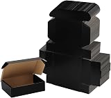 HORLIMER 25 Pack Black Shipping Boxes 178x127x51mm Corrugated