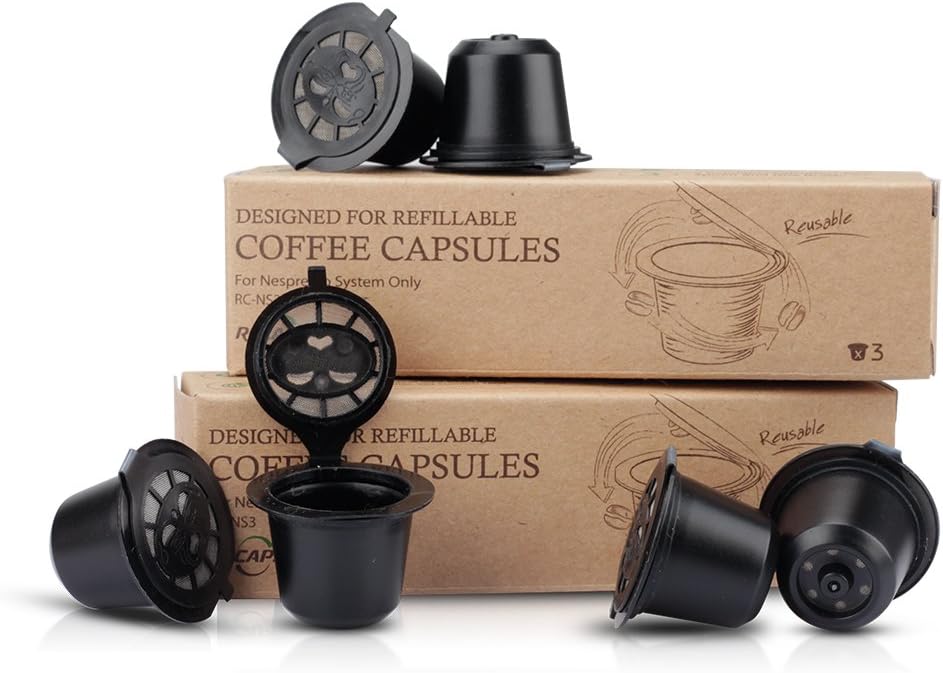 Nespresso Capsule rechargeable sans BPA Dosettes de Café réutilisable 200 fois compatible avec