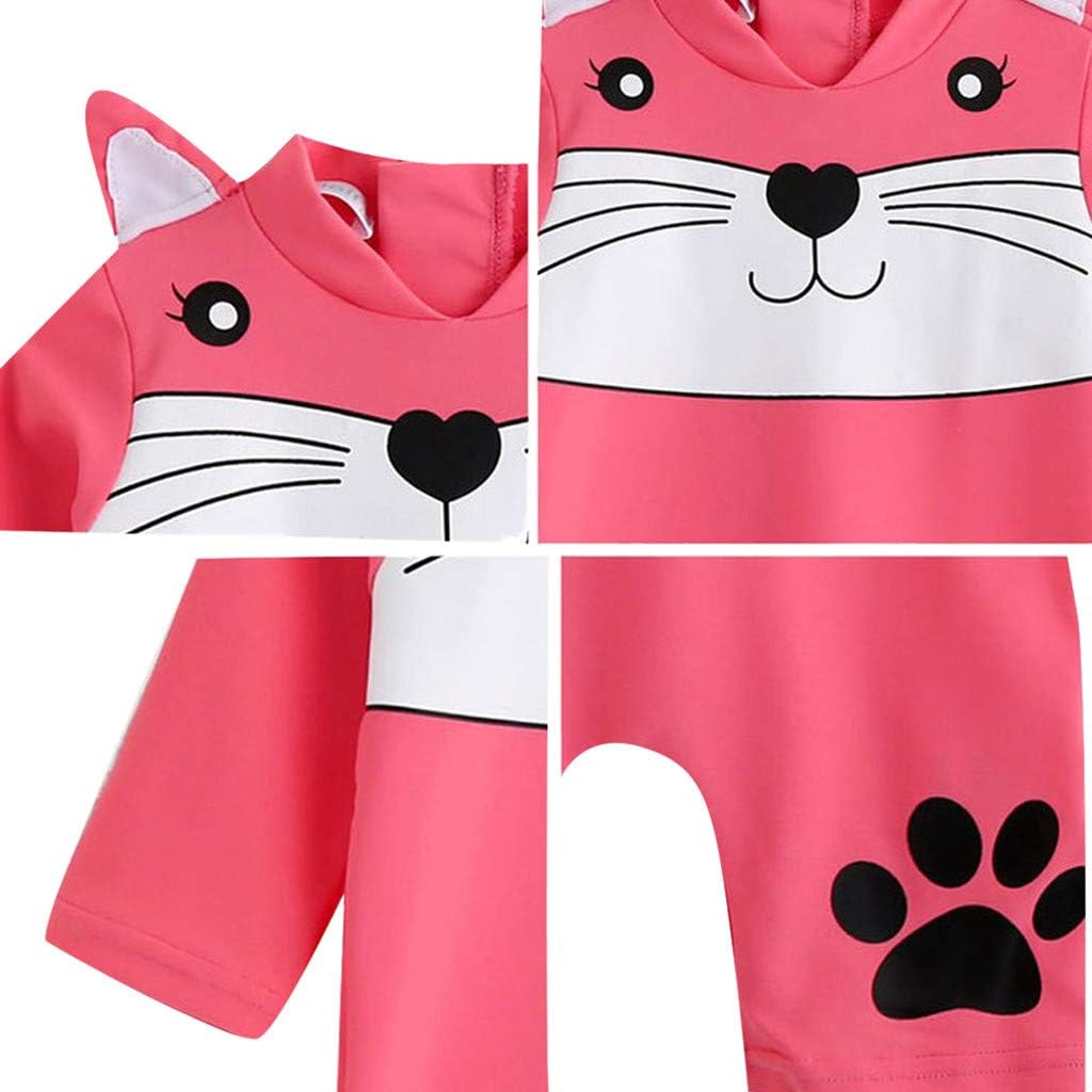 Maillot De Bain Bebe 1 Piece Anti Uv Imprime Chiot 3 4 Manches A Sechage Rapide Combinaison Bebe Maillot De Plongee 6 Mois 4 Ans Contre Le Soleil Bebe Fille 0 24m Bebe