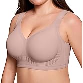 ProKloud Jelly Bras for Women No Underwire Wireless Bra with Support and Lift Full Coverage Plus Size Comfy Seamless Bra