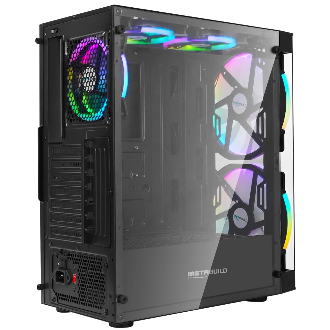 Mua METABUILD ATX PC Case with RGB Fans (Pre-Installed Including 2 x ...