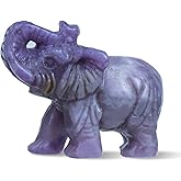 Hxswkk 2" Crystal Elephant Decor, Hand Carved Elefantes Figurines, Elephant Gifts for Women, Artistic Sculpture for Shelf, Office, Bedroom, or as Thoughtful Presents