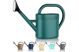 GEGEMAOYI Watering Can for Indoor Plants, Garden Watering Cans for Outdoor Plant House Flower, Modern Plant Watering Can Large Long Spout with Sprinkler Head 1 Gallon (Green)