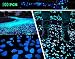 CHASOEA 100 pcs Man-made Glow Pebbles Stones Glow in the Dark Stones Garden Decor Glow Gravel Stones for Garden Walkway And Fish Tank Decoration,And Children Play Games