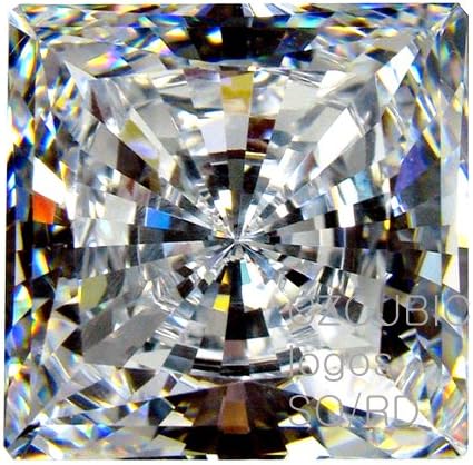 Cubic Zirconia Loose Square Shape/Round cutting 13.00 X 13.00 MM/10.00 Ct Diamond Weight Super & Super Quality Clear White Color. Not" AAA" or" AAAAA" Cubiczirconia Quality.