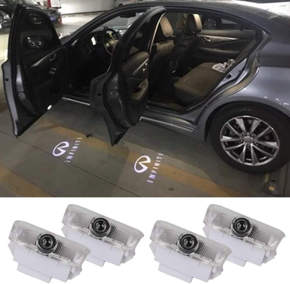 Car LED Door Logo Projector Ghost Shadow Lights Welcome Lamp for Infiniti FX37 FX50 G37 G25 Q50 Q60 M25 M35 M37 EX25 EX35 EX37 QX50 QX56 QX70 QX80 FX G M EX