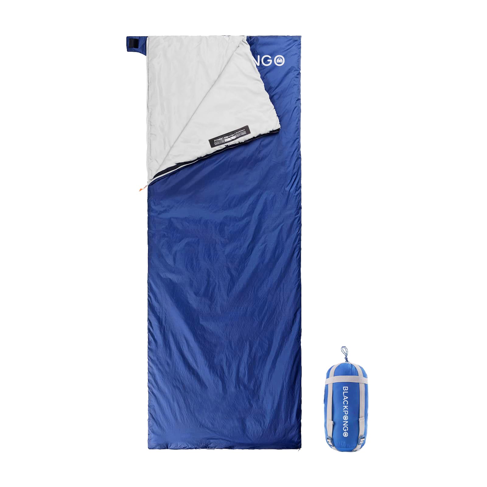 Photo 1 of Ultralight Sleeping Bag - Envelope Lightweight Portable, Waterproof, Comfort with Compression Sack - Great for 3 Season Traveling, Camping, Hiking (Dark Blue)
