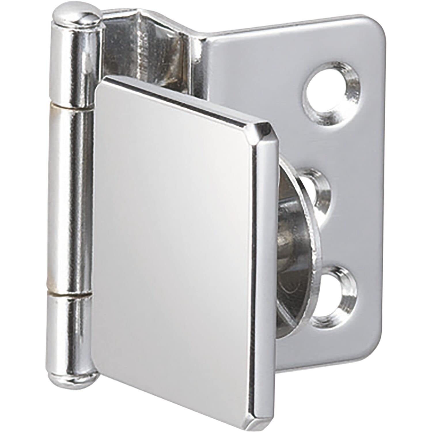 LAMP GH34-8CR-K Chrome-Plated Square Wood Hinge for Glass/Acrylic Doors Steel, aufliegend