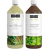 Kapiva Skin Special Combo 2.0 | Kapiva Aloe Vera &amp; Neem Juice Combo | 2L Rich in Vitamin E, C &amp; Fibre | Natural Juices for Healthy Skin &amp; Hair