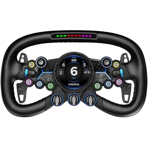 MOZA GS V2Pステアリングホイール MOZA GS V2P GT Wheel | Leather GT Rim, 72 Inputs, Quad-Core