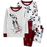 Carter's Boy’s 4-Piece Snug Fit Cotton PJs (as1, age, 18_months, Rogrammed to Stay Awake)
