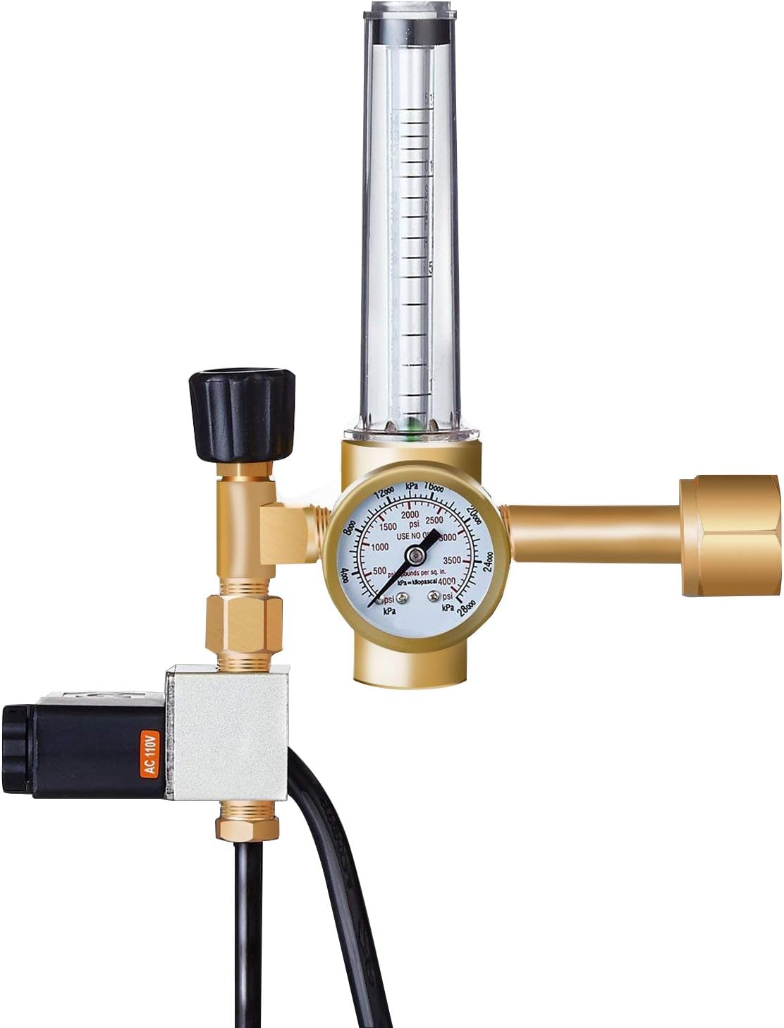 CO2 Regulator Hydroponics Emitter System with Solenoid Valve Accurate and Easy to Adjust for Indoor Gardening Shorten Up and Double Your Time for Harvesting