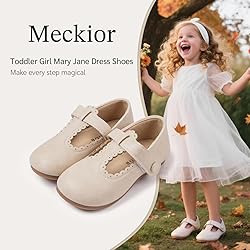 Meckior Toddler Little Girl Mary Jane Dress Shoes