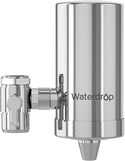 Waterdrop Water Filter Tap Stainless Steel Faucet 0.5 GPM 320 Gal