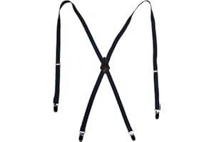 CTM® Women's Elastic Clip-End 1/2 Inch Skinny Urban Suspenders