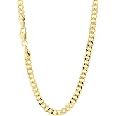 BRAYEG Gold Chain for Men ＆ Women，14K Gold Chain Necklace for Women &amp; Men Curb Chains for Mens Cuban Chains Necklaces 4mm Width，18&rdquo; 20&rdquo; 22&rdquo; 24&rdquo;