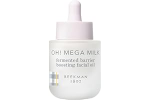Beekman 1802 Oh Mega Milk Facial Oil - Hydrating Vitamin C & Niacinamide Serum - Repairs Skin Barrier & Reduces Dark Spots From Aging - Fragrance Free, Sensitive Skin Safe