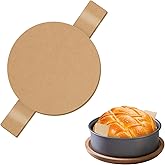 Numola 6 inch Round Parchment Paper with Handles, Sourdough Bread Sling, Nonstick Baking Paper for Dutch Oven, Cake Pan, Airfryer, Loaf pan, Tortilla Press, Crock pot -Unbleached 100 Pack