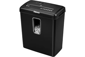 Fellowes Powershred P-30C 6-Sheet Cross-Cut(4-Gallon bin) Deskside Paper Shredder, Black