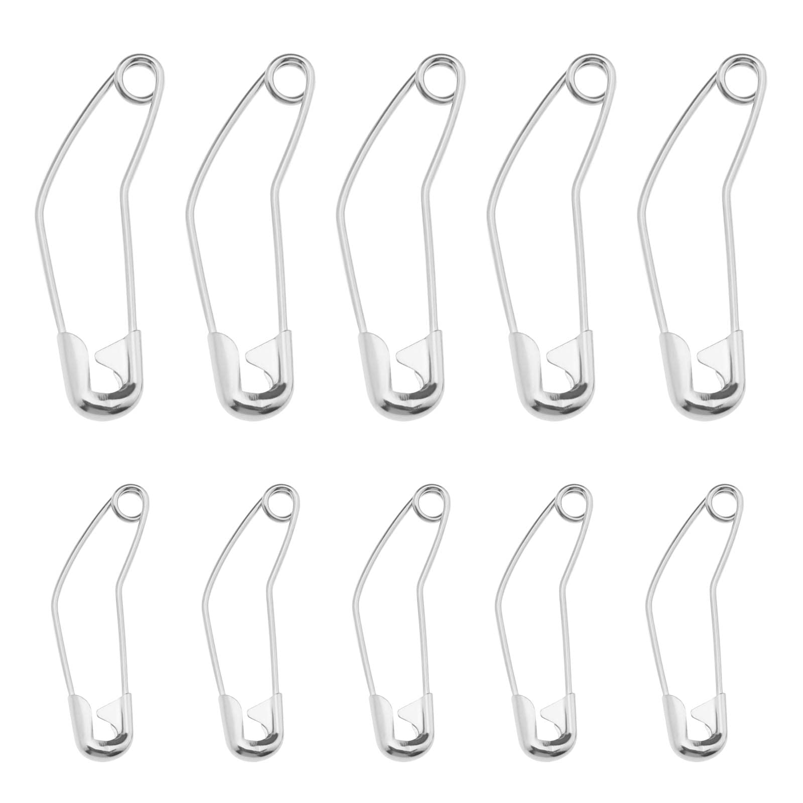 ECSiNG 200Pcs Curved Safety Pins Curved Basting Pins Office Accessories for Crafting Quilting Sewing