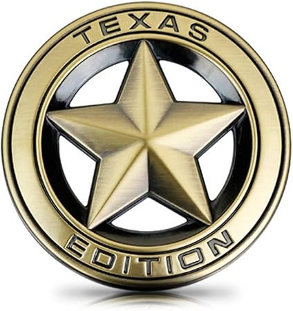 Amazon Dsycar 3d メタル Texas Edition 五角星 カーステッカー ロゴ エンブレム バッジ デカール カースタイリング Diy 装飾 アクセサリー Tac0352b エンブレム 車 バイク