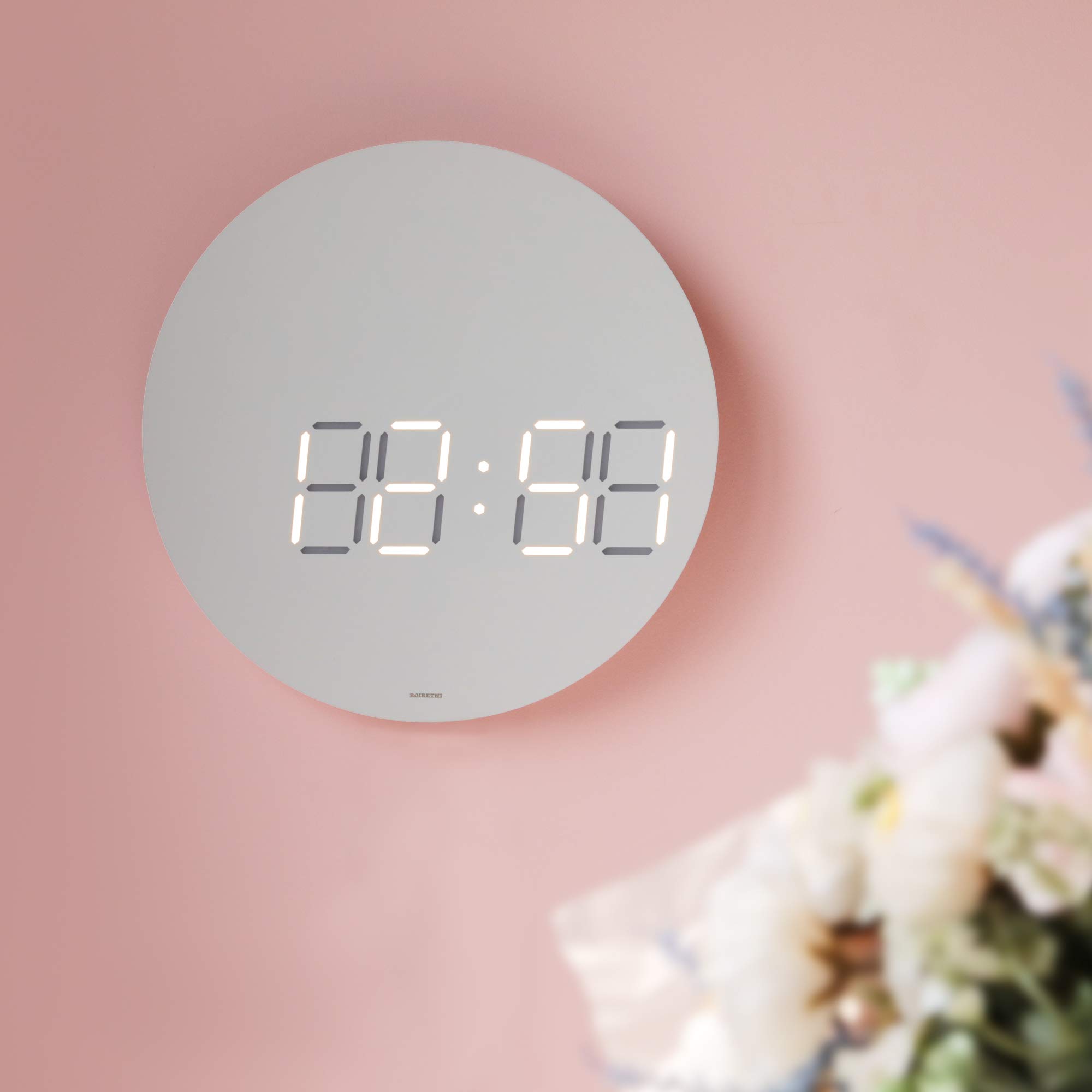 ROIRETNI LED Roon Clock with Calendar, Alarm, Countdown, Timer, Date, Solar, Lunar