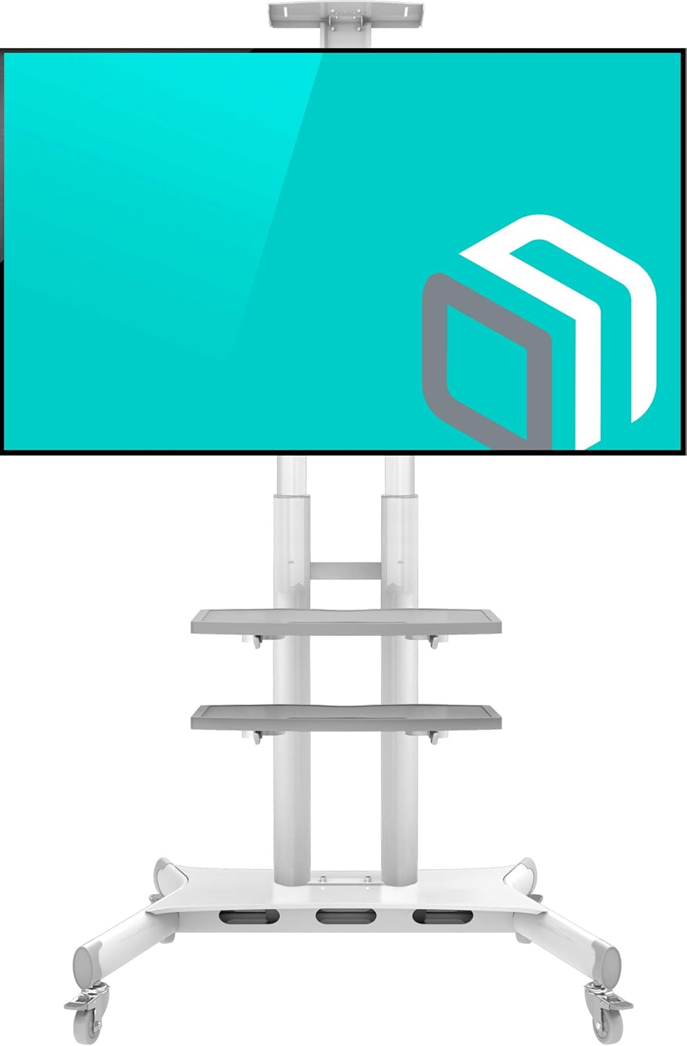 ONKRON Mobile TV Stand with Wheels Rolling TV Cart for 55 to 80 Inch LCD LED Flat Panel TVs (TS1881)