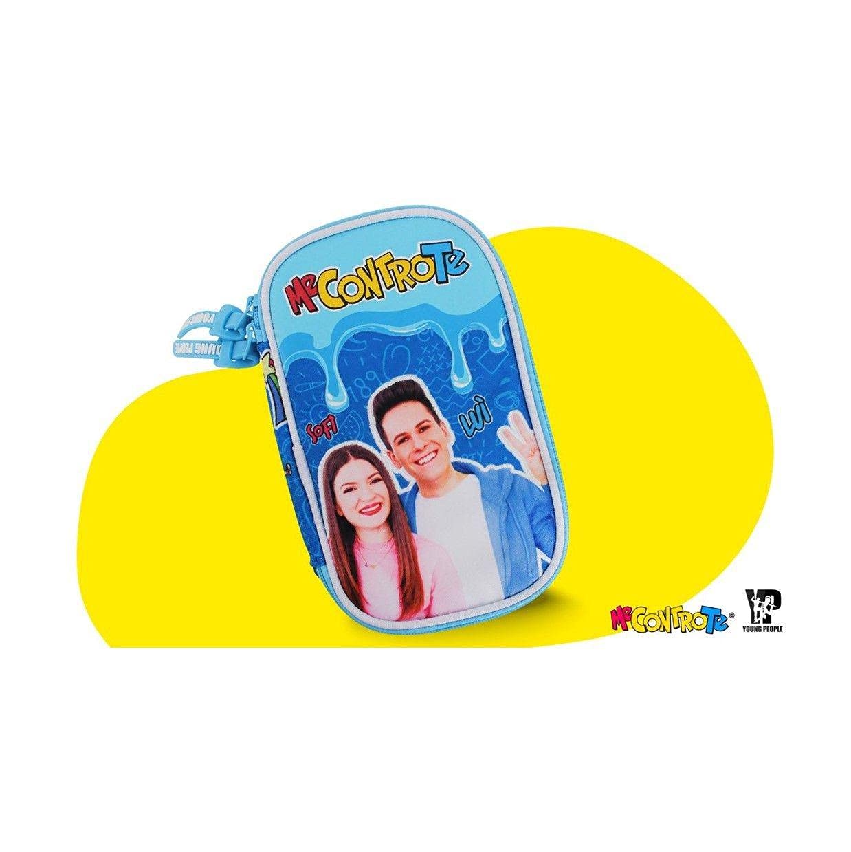 I AGAINST YOU CASE WITH OVAL HINGE JUMBO WITH INTERNAL PATELLA PATELLA COLOR BLUE AND SOFI'