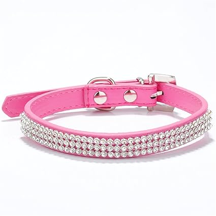 Amazon Com Lxlp Pet Collar Rhinestone Velvet Sparkly Rhinestone