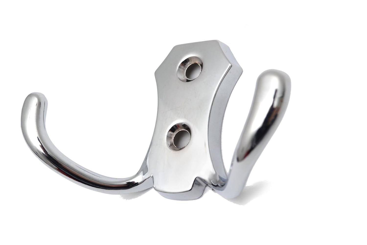 2 x Double Coat Hanger Hook Door Wall Bath BK24 Chrome Amazon.co.uk