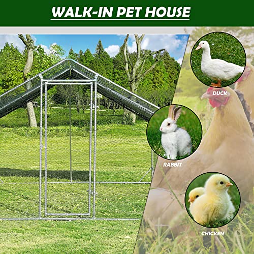 Betterhood Large Metal Chicken Coop Wire Mesh Chicken Run,Chicken Pen with WaterResident and