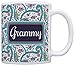 Mother's Day Gift for Grammy Birthday Gift 11oz Ceramic Coffee Mug with Handle Paisley