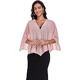 Zudanal Shawls and Wraps for Evening Dresses Chiffon Soft Shawl for Wedding Guest Party Cover Up