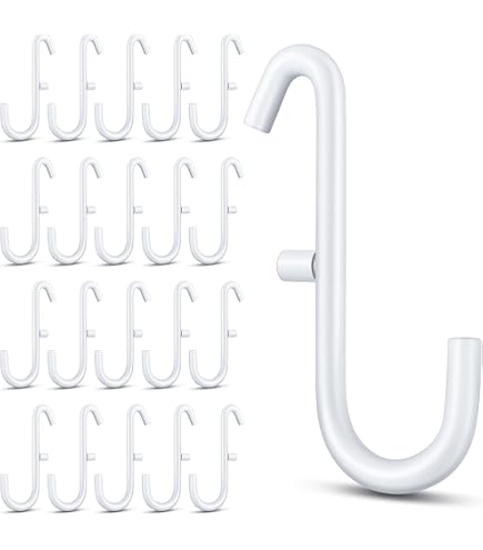 JSP Manufacturing 100-Pack White J Style Pegboard Hooks - Fits 1/4" Pegboard Holes, Tool & Garage Storage - View #12