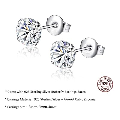 cubic zirconia earrings sterling silver