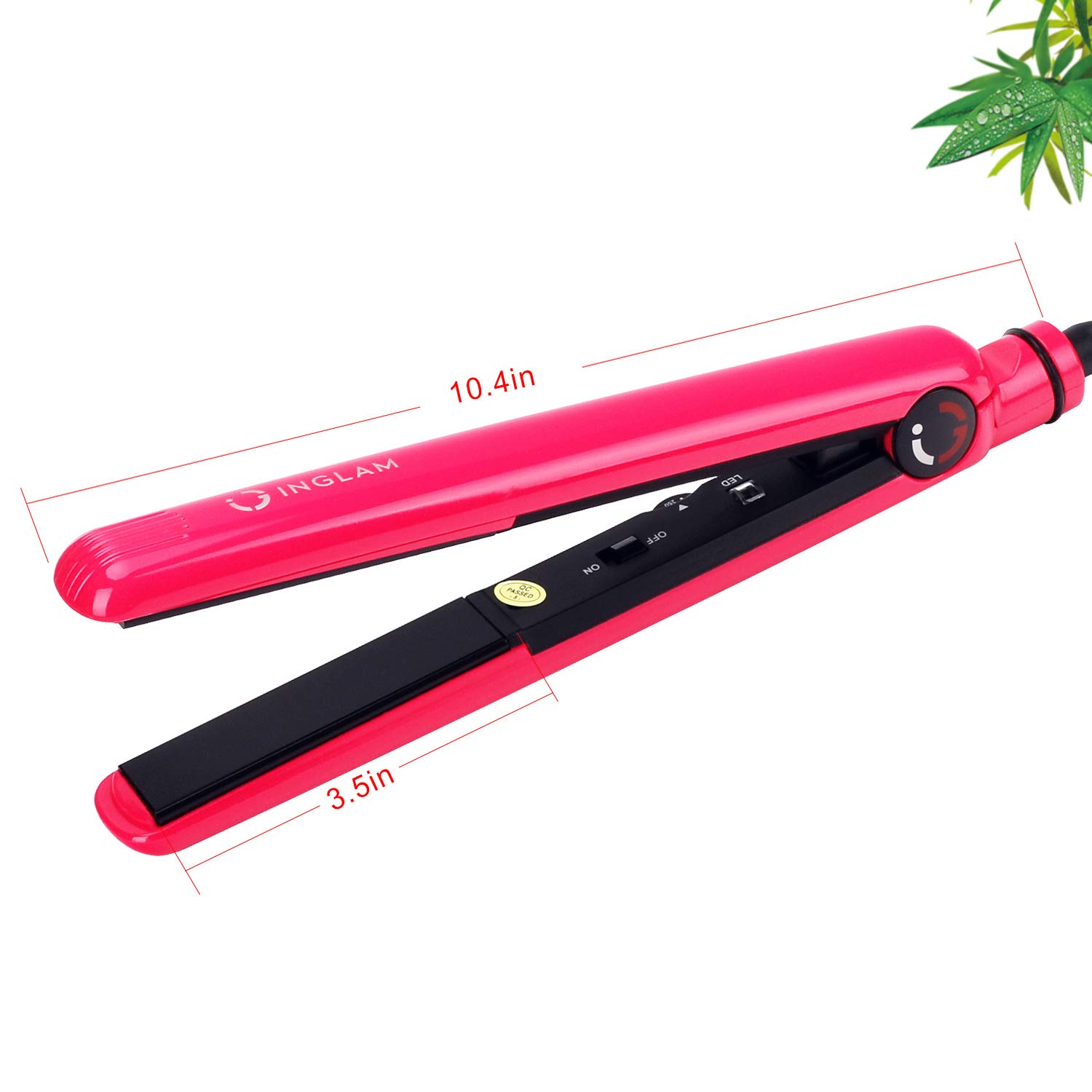 2 in 1 Hair Straightener and Curling Iron, Anti-Static Ceramic Tourmaline Ionic Flat Iron with Adjustable Temp, Dual Voltage, 3D Floating Plates, Instant Heat Up, Auto Shut off, Pink : Beauty