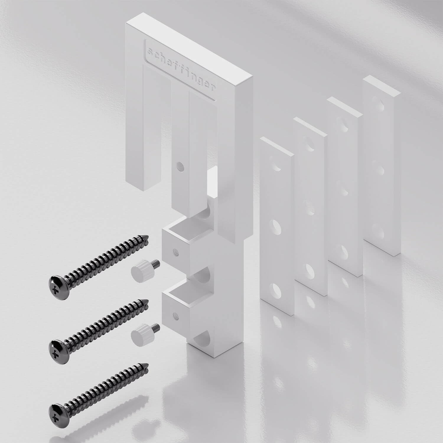 Scheffinger EM3_white Window Lock for Windows or Doors made out of Plastic Materials/Wood/Aluminum, DIN certified intrusion protection, steel, white