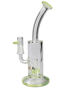 Black Leaf Microperc Mini Dab Rig grün - 20 cm, 10 mm Male Schliff - head&nature Bong-Kollektion